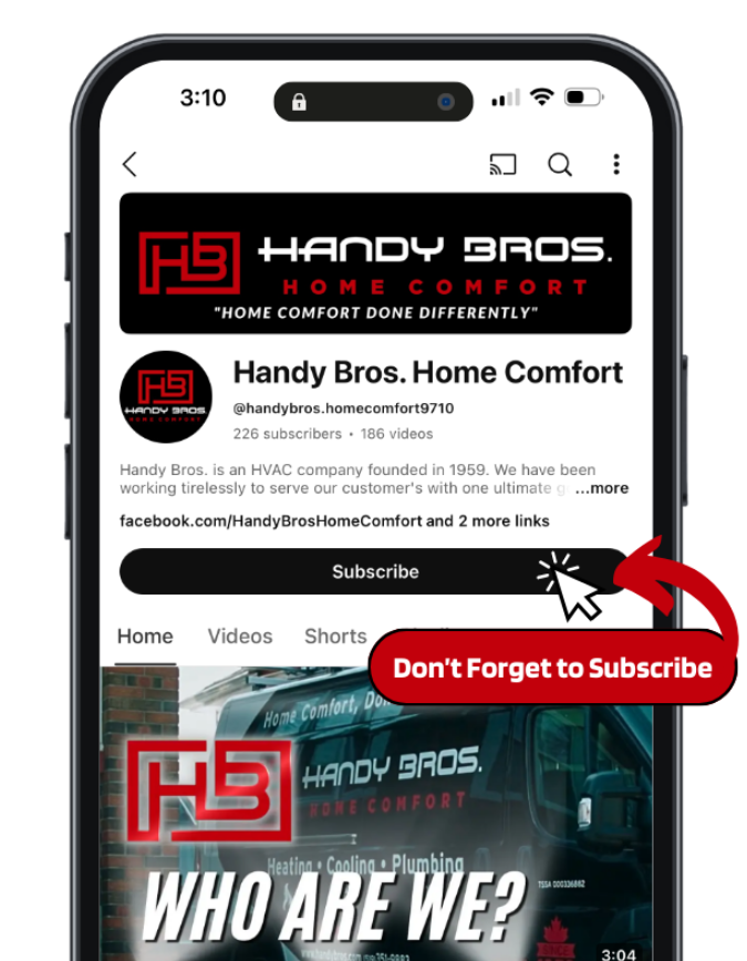 Subscribe to our Handy Bros. YouTube channel for expert HVAC tips, service updates, and exclusive behind-the-scenes content.