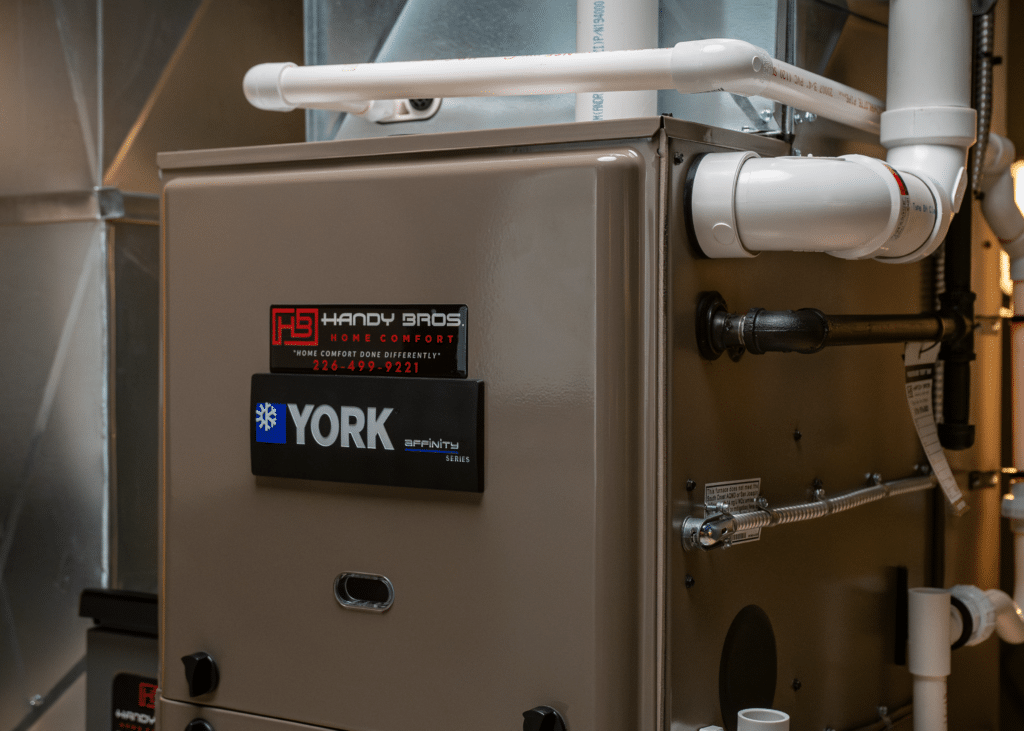 An advanced home heating furnace, designed for high efficiency and reliable warmth during the cold months.