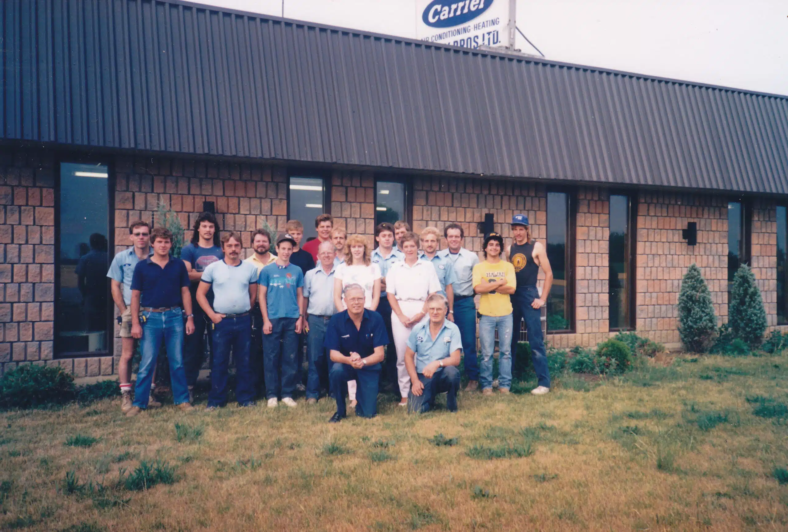 A historical photo showing the early days of Handy Bros., capturing the company’s roots and legacy in HVAC service.
