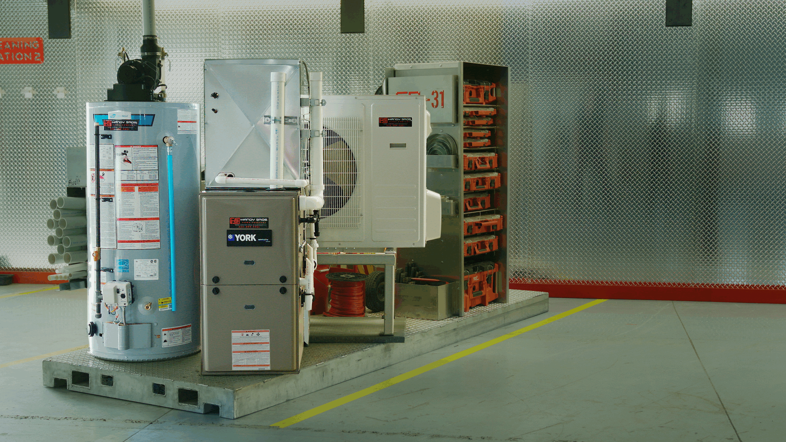 Handy Bros. Future Proof Package, including a Heat Pump, Water Heater, and Furnace.
