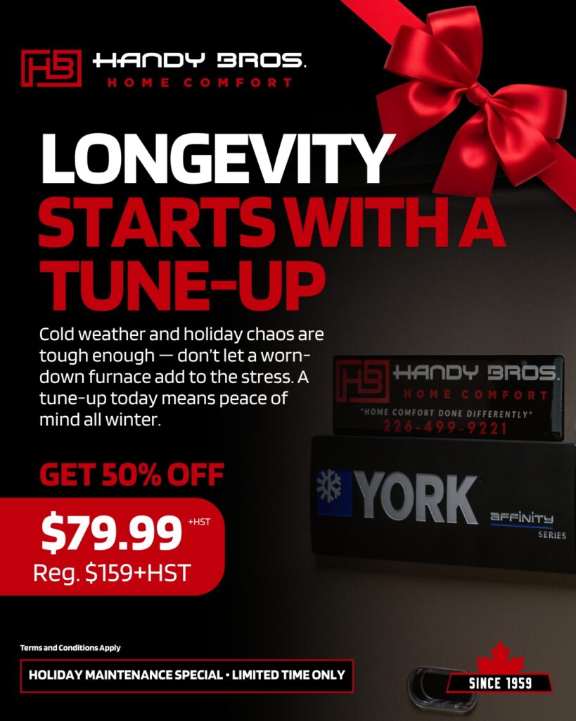 a black box with red ribbon and white text